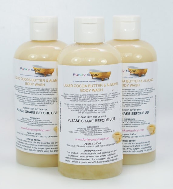 1bottle Liquid Cocoa Butter & Almond Body Wash 100 Natural