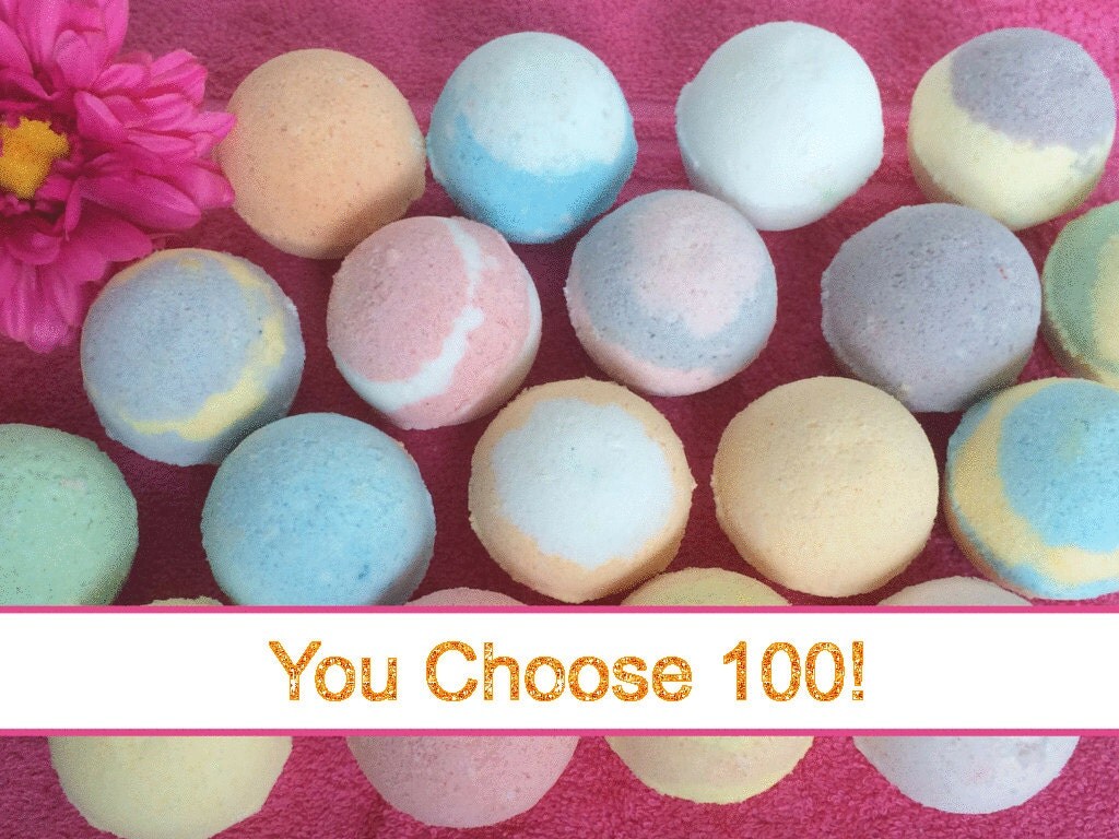 WHOLESALE 100 Bath Bombs FREE SHIPPING Bulk Bath Fizzies