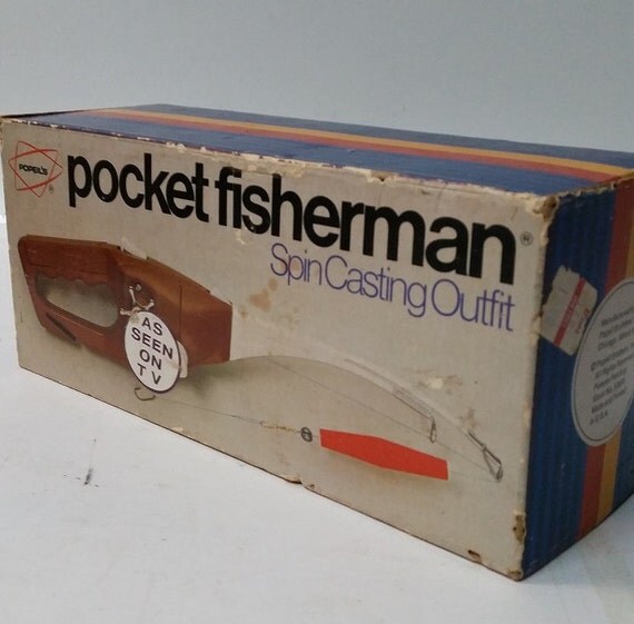 Items similar to Pocket Fisherman Spin Casting Outfit Ron Popeil 1972