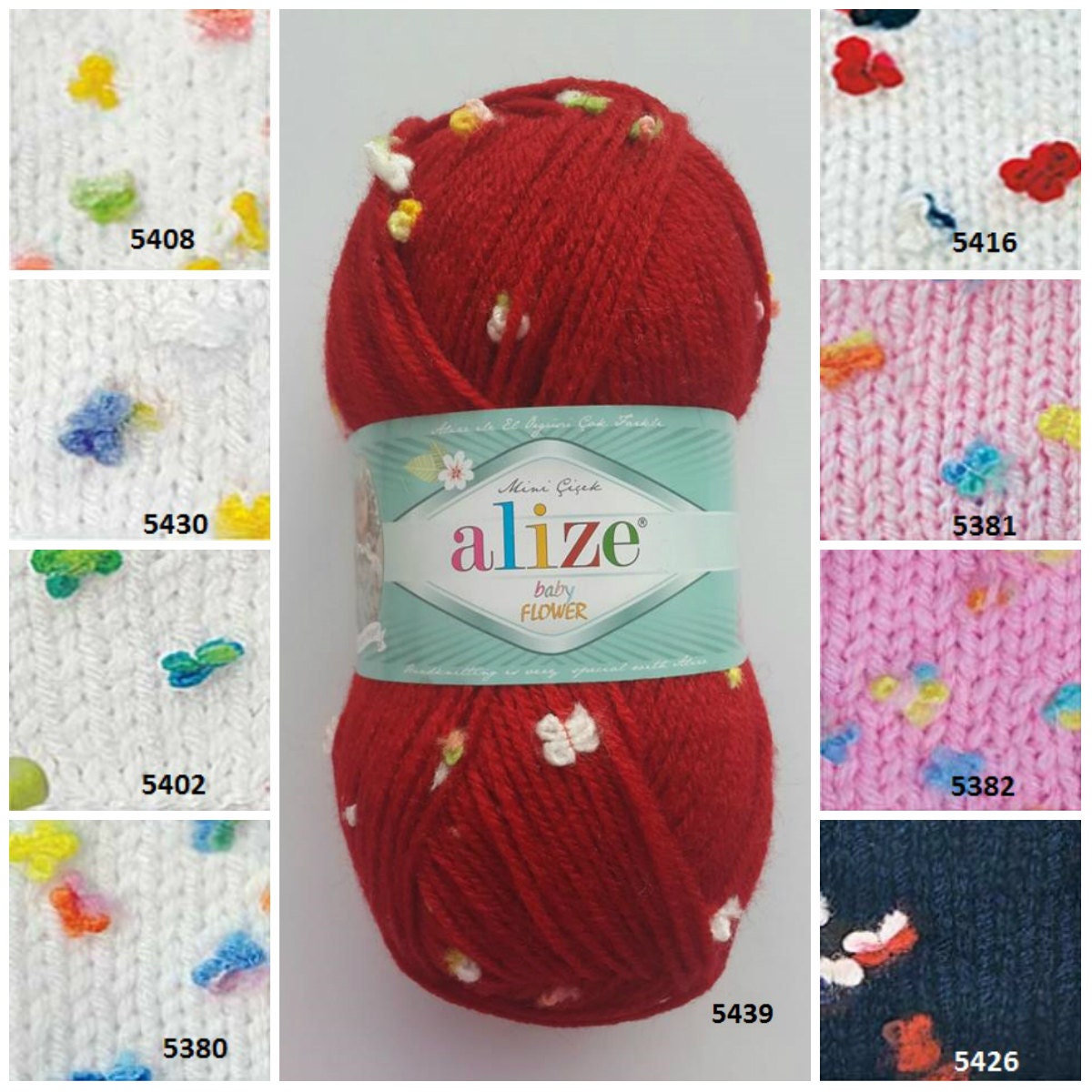 alize baby FLOWER yarn, baby yarn, butterfly yarn, fancy yarn, winter