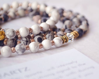 Crystal Mala Beads 108 - Mala Beads - Mala Necklace - Mala Prayer Beads - Yoga Gift - Meditation Beads - Mala Beads - Mala Bead Necklace