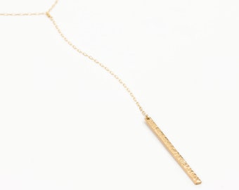 Lariat Necklace Gold, Silver, or Rose - Long Lariat Necklace Y style - Layering Long Necklace 14k Gold Fill or Sterling Silver, GN128_45_Y