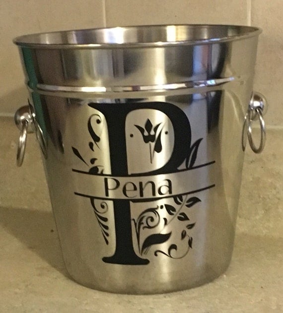 Personalized ice bucket ice bucket by Glitterngolddesigns on Etsy