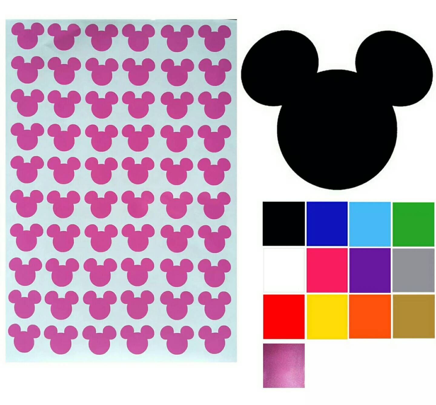 Mickey Mouse Stickers x 60. Mickey Mouse Heads. 8 Glitter