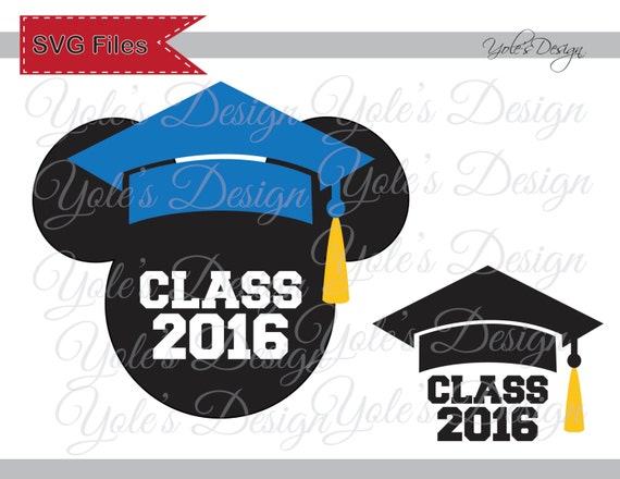 Download INSTANT DOWNLOAD Graduation Mickey Ears SVG Inspired by ...