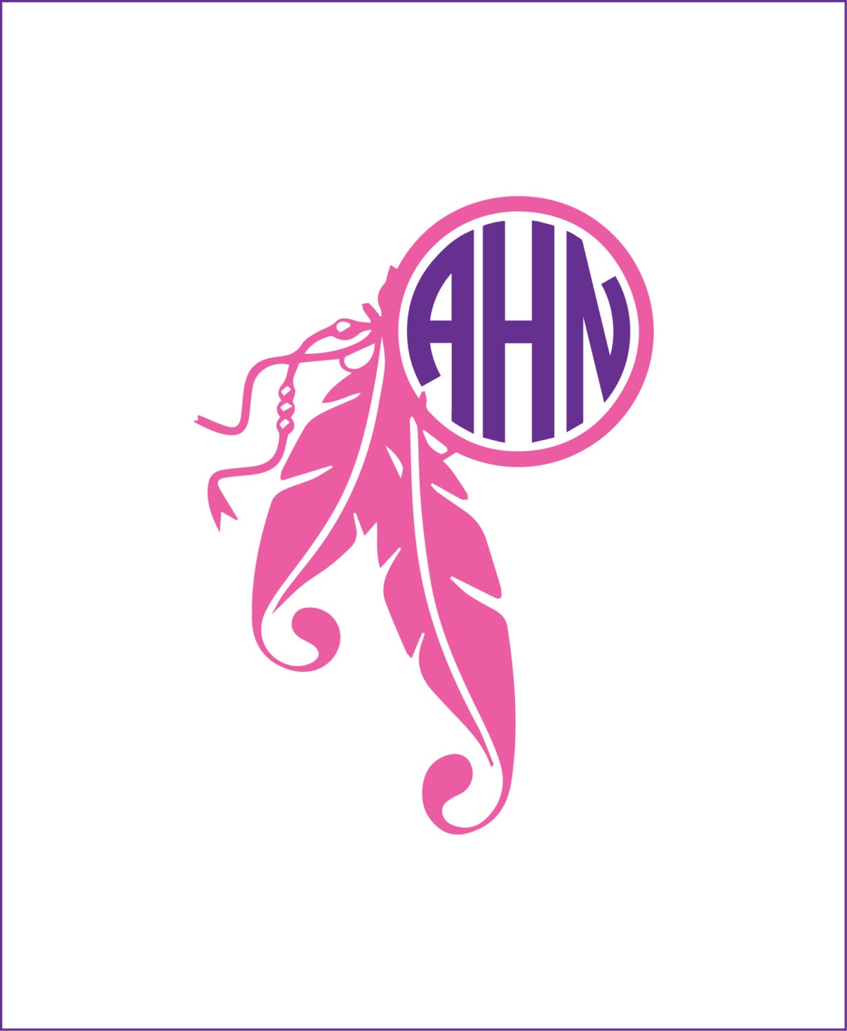 Download Dreamcatcher monogram digital download, unique girly svg, dxf, eps, ai, png, Monogram frame ...