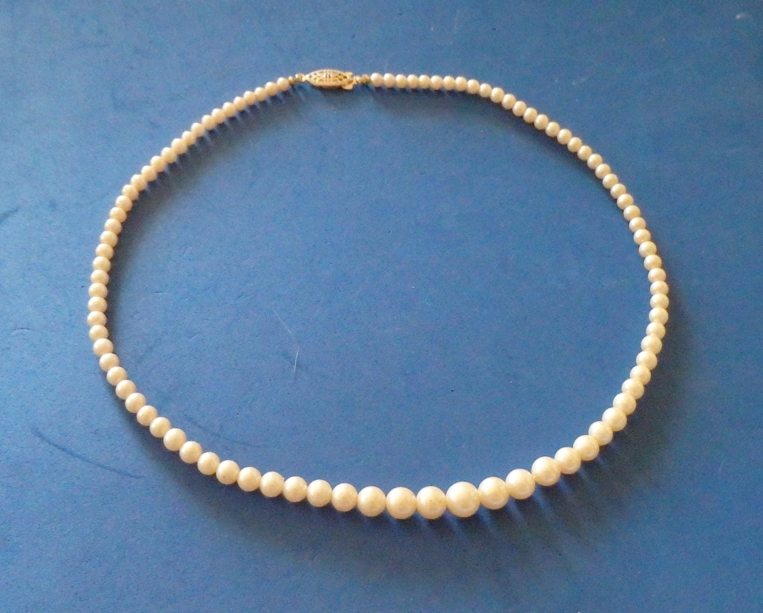 pearl necklace faux pearl marked japan 1950'svintage