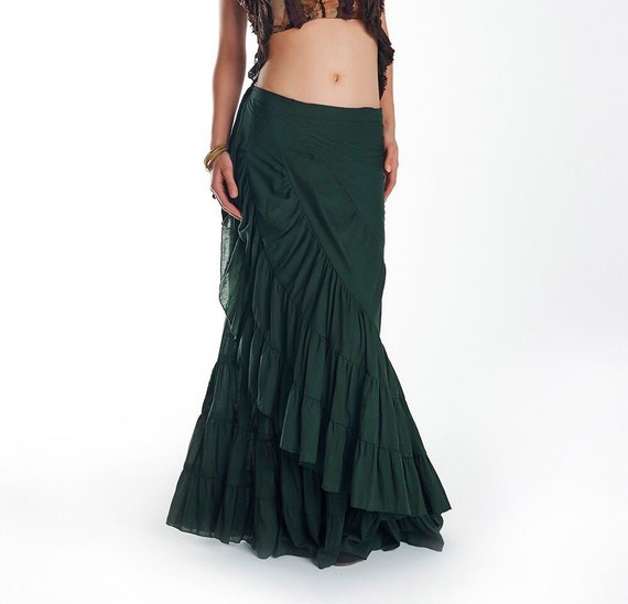 Gipsy skirt spanish skirt flamenco dance wrap skirt by EtnixByron
