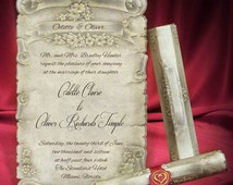 Scroll wedding invitations miami