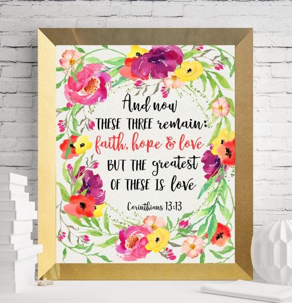 Corinthians 13:13 Bible Verse Printable Bible by SoulPrintables