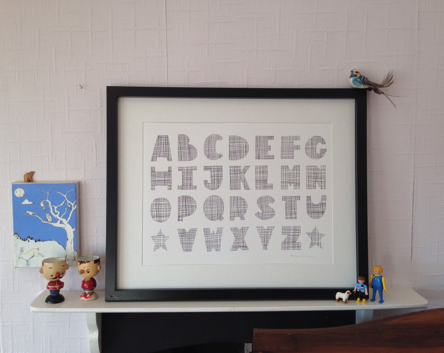 alphabet print grid type