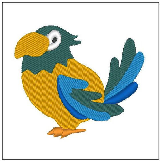 Parrot bird embroidery pattern 4 inch download for Machine Embroidery