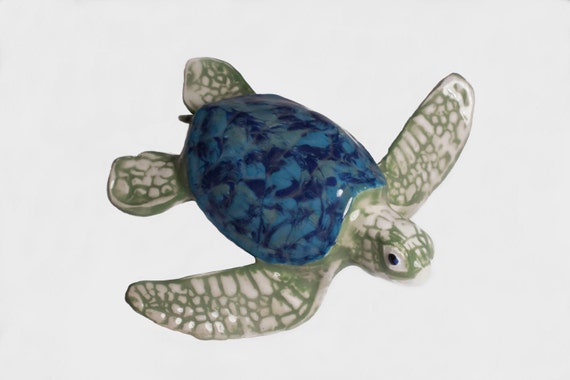 Ceramic Sea Turtle Figurine by MiaCeramica on Etsy