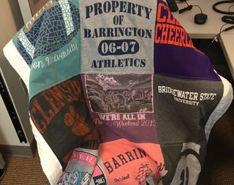 12 T-Shirt Memory Quilts (12 Shirts, 3x4)