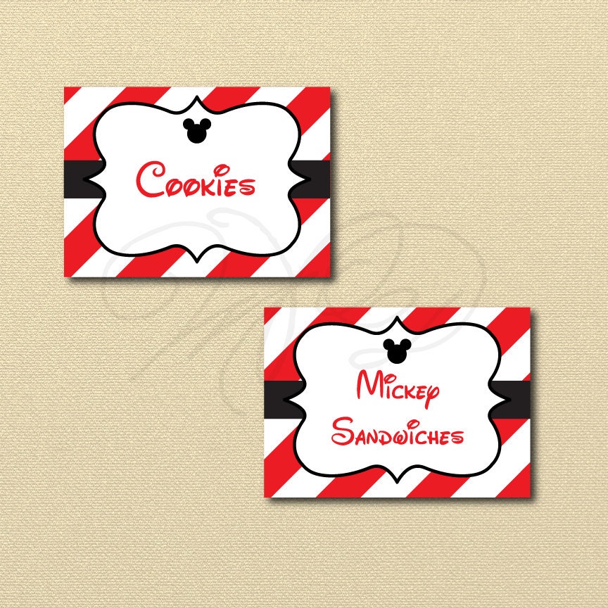 mickey mouse printables editable labels printable labels