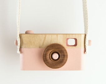 Wooden Toy Camera, Wooden Toys, Nursery decor, Baby Birthday Gift, Toddler Birthday Gift, Kids Camera, Pink