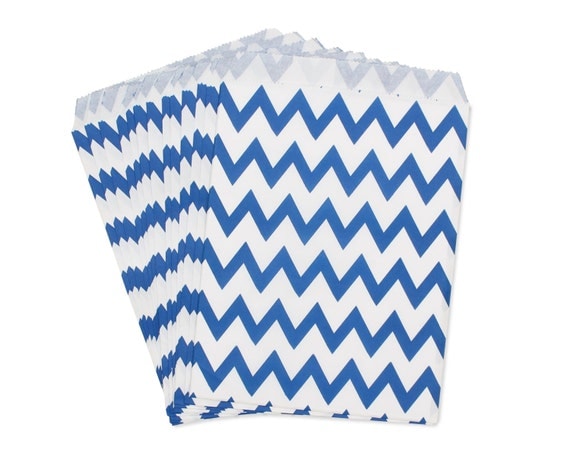 Party Favor Bag, Paper Favor Bags, Dark Blue Chevron Favor Bags, Little Man Baby Shower Favors, Wedding Favor Bags, 1st Birthday Party Favor