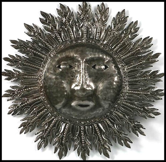 Sun Metal Wall Hanging Haitian Metal Art Large Sun Metal
