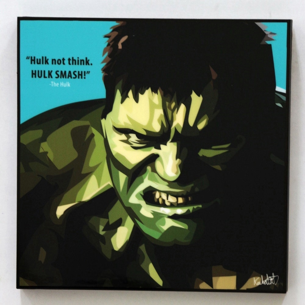 Hulk The Avengers Quotes Marvel Wall Art Decals Gift on Glossy