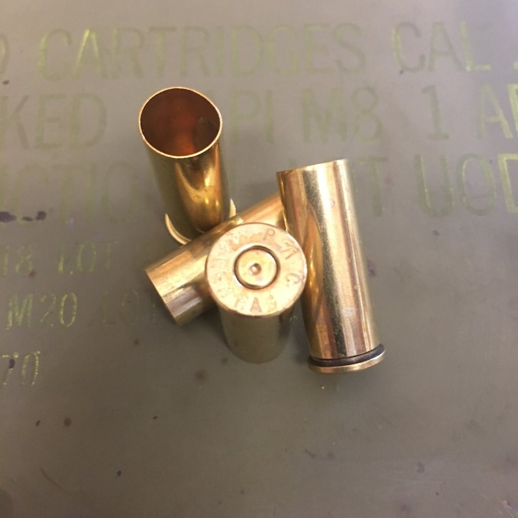 44 Magnum Recycled Brass Bullet Casings Cleaned & Polished