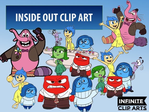 24 Inside Out Disney Clip art Printable Digital Clipart