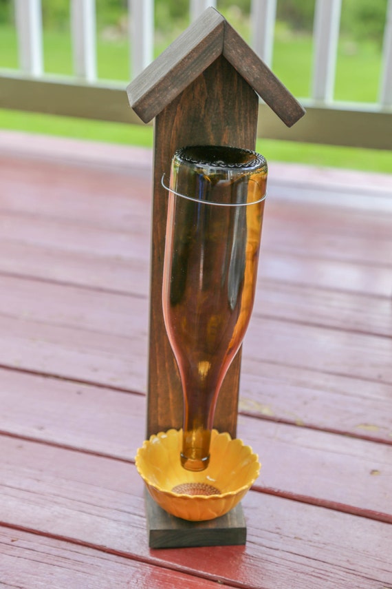 Items similar to Wine Bottle Bird Feeder on Etsy