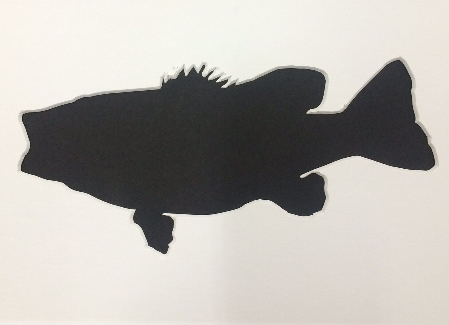 Largemouth Bass Stencil Made from 4 Ply Mat Board
