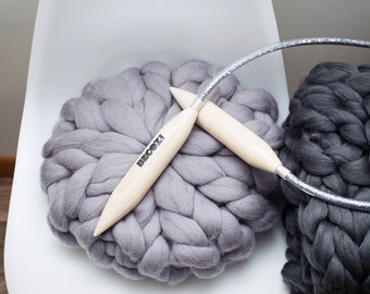 Giant Knitting Needles, Circular Knitting Needles, Wooden Knitting Needles, Big Circular Needles