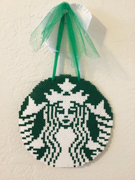 Starbucks Wall art Perler beads Coffee by AmeliasWreathsofJoy