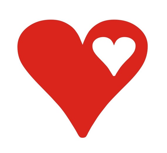 Heart and Small Heart Vinyl Decal