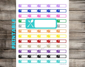 planner meal stickers free printable