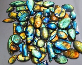 Natural Multifire LABRADORITE wholesale CABOCHON lot gemstone 500 carats top quality AA+ Labradorite Gemstone, Labradorite Cabochon lot