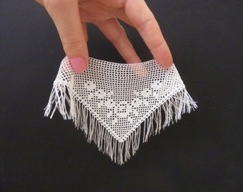Dollhouse miniature crochet shawl "Roses" for dollhouse doll