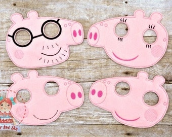 Peppa Pig Inspired Masks Mommy Pig Daddy Pig Brother George Birthday Party Idea Play Costume