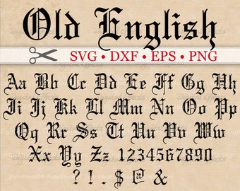 OLD ENGLISH Monogram Svg Font Gothic Letters Dxf Eps Png OLD ENGLISH Monogram Svg Font Gothic Letters Dxf Eps Png