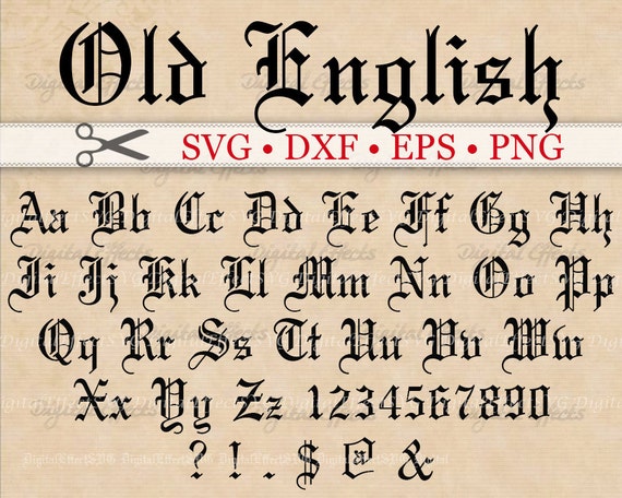 Type Your Own Lettering Of Old English 10