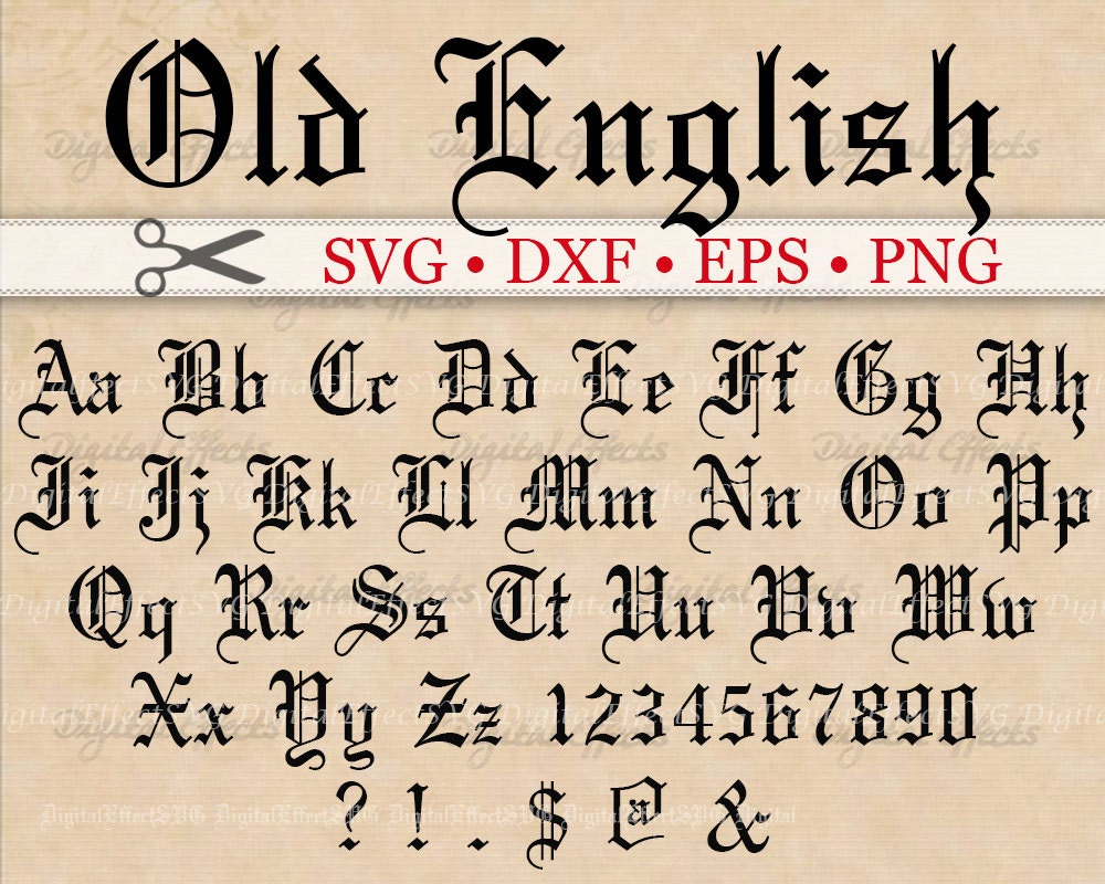 old english font letter y