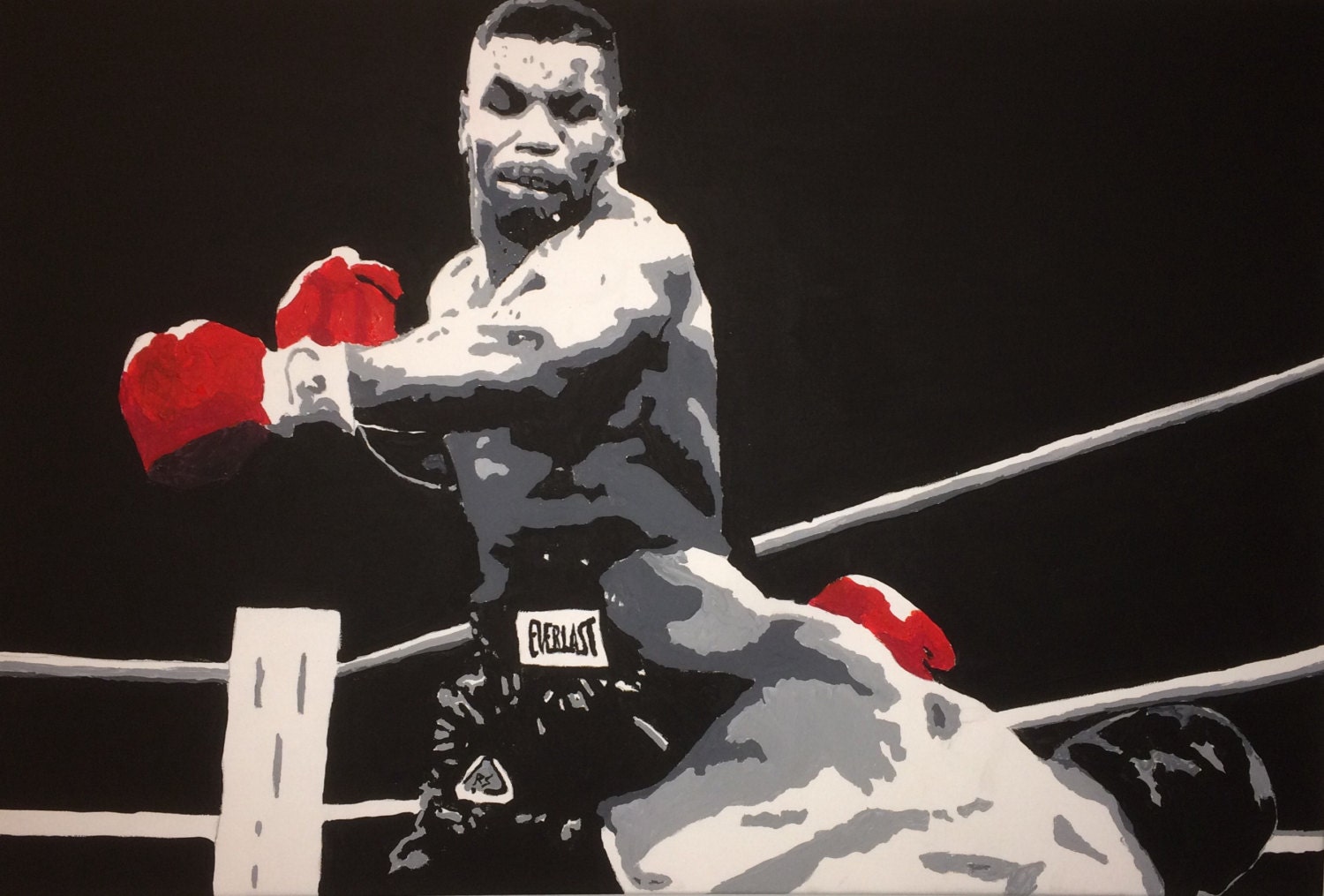 Mike Tyson 24x36 Canvas Painting Modern Pop Art