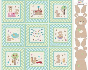 Riley Blake Teddy Bear Picnic Fabric Panel