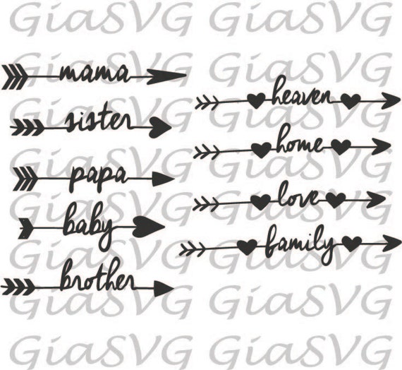 Download Family Arrows SVG mother svg father svg baby svg home svg