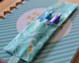 Seahorse Pen Holder Band, Planner Band, Seahorse Notebook Band