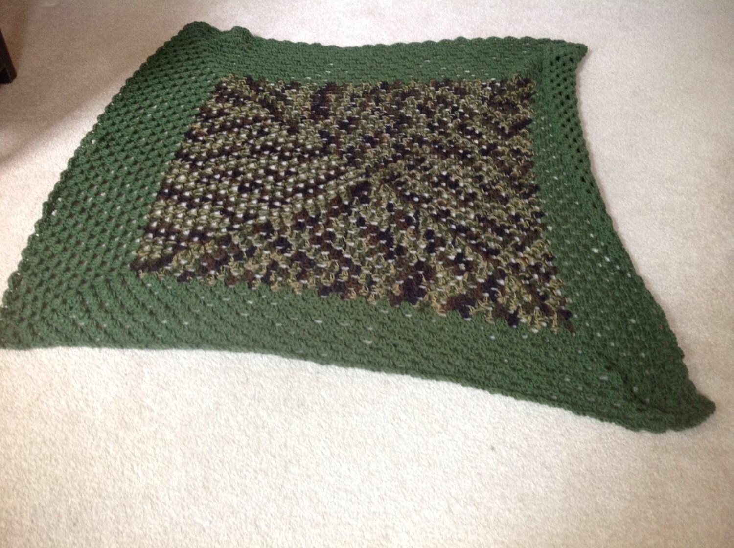 Camo Crochet Blanket Army Crochet Blanket Crochet Blankets