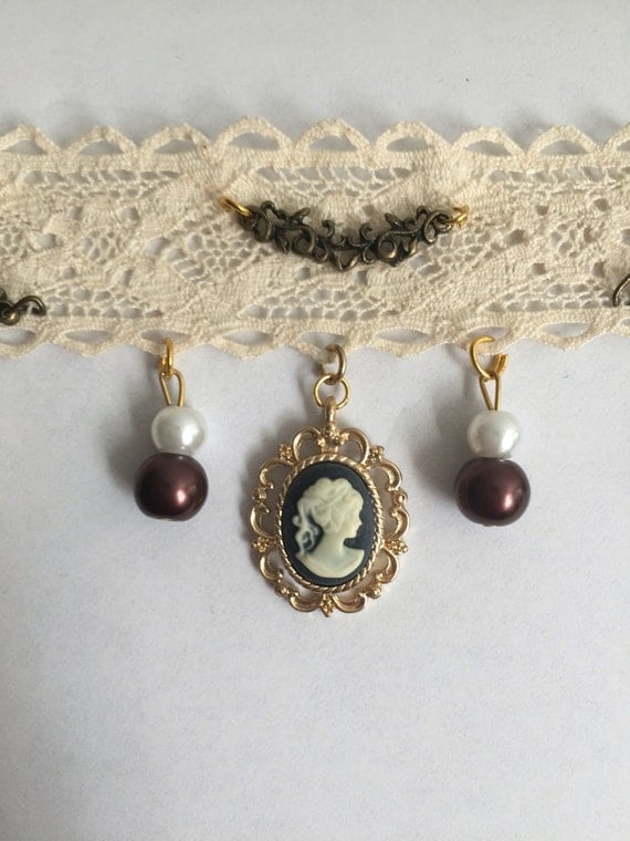 Cameo Victorian Style Choker by LadyJadesEmporium steampunk buy now online