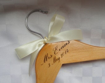 Personalized MRS hanger, Engraved wedding hangers, Personalised hanger, Customized hangers