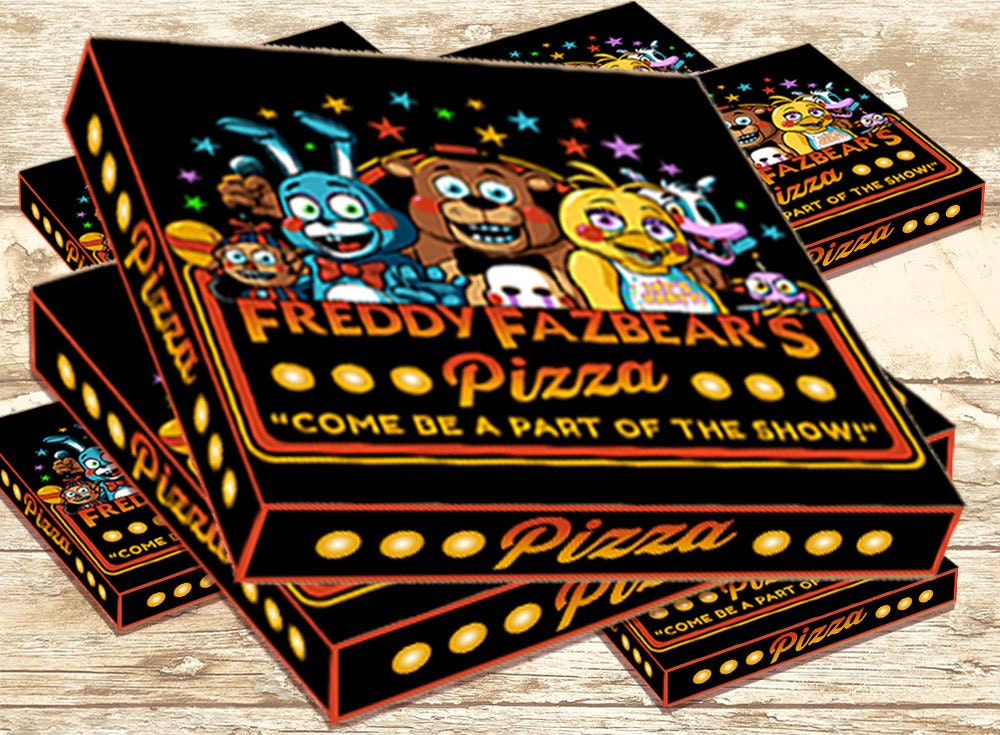 Five Nights At Freddys Pizza Box Label Fnaf By Rainbowprintables 