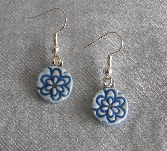Handmade porcelain earrings by HelenWhiteDesign on Etsy