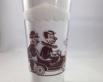 Vintage Brown Circus Train Glass