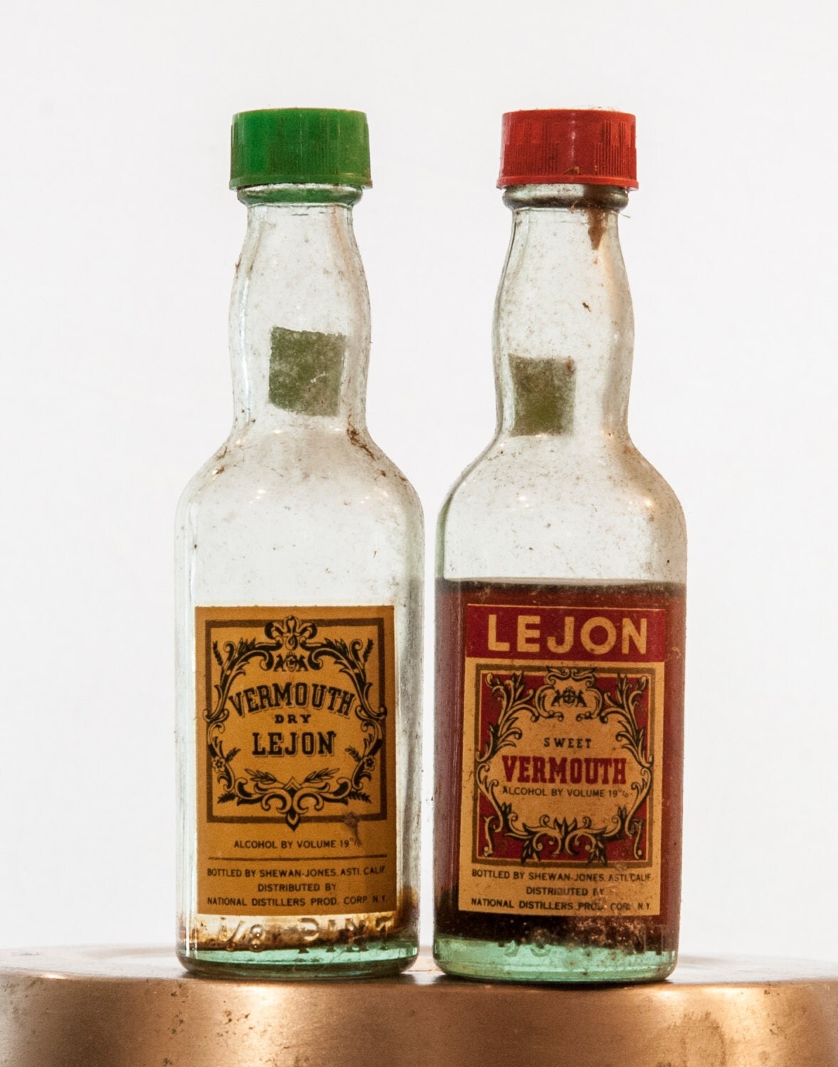 Vintage Le Jon vermouth mini bottles salt and by ROCKHOUSERELICS
