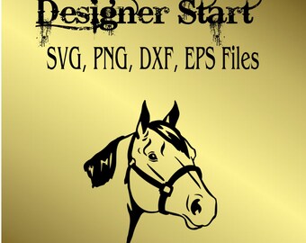 Quarter horse head silhouette SVG PNG cutting file vinyl decal home barn decor