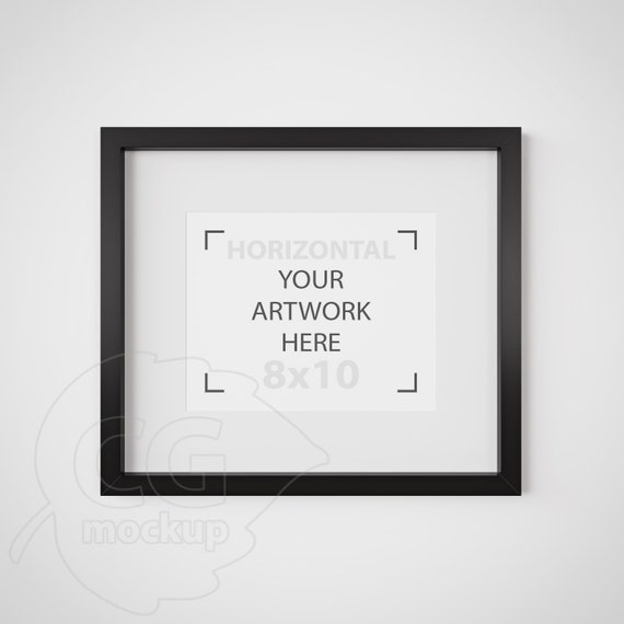 Download 8x10 frame mockup Matted black frame Digital product by CGmockup